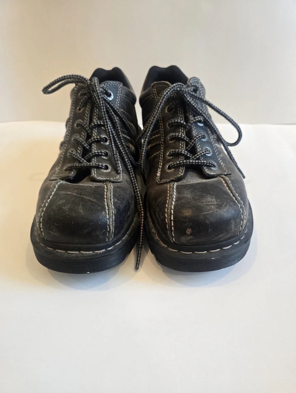 Vtg Y2K Dr. Martens Buckle Collab Drake Chunky Gray Brown Lace Up Shoes Size 11